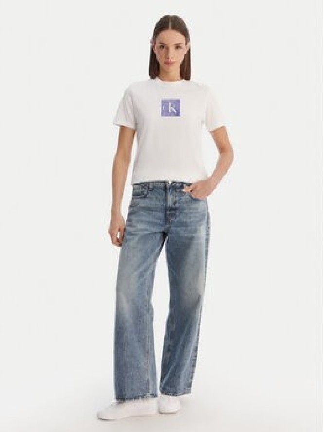 Calvin Klein Jeans T-Shirt LV047F819G Biały Classic Fit