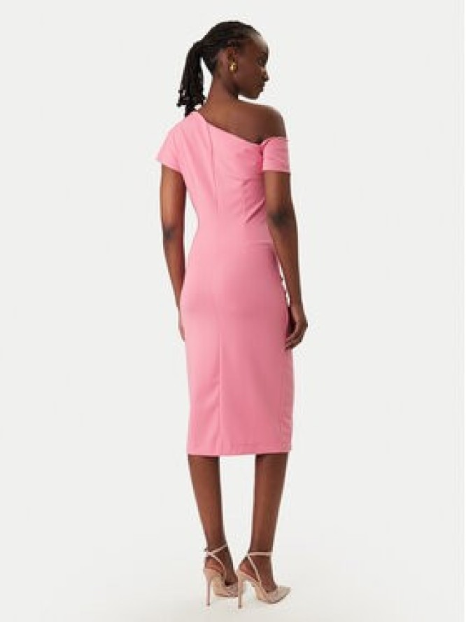Rinascimento Sukienka koktajlowa CFC0127793003 Różowy Slim Fit