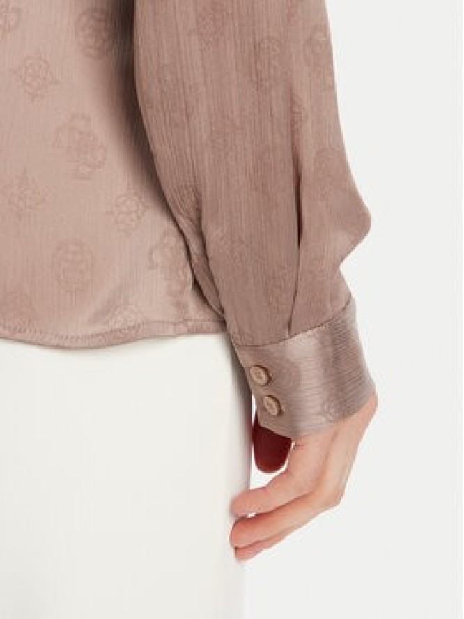 Guess Koszula W5YH1A WHCR2 Beżowy Regular Fit