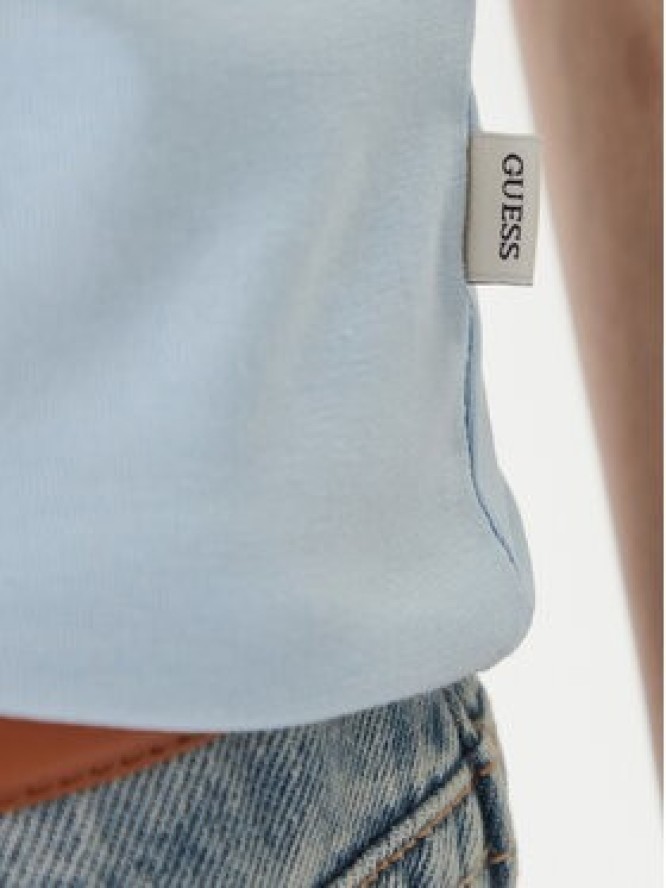 Guess T-Shirt W5RI52 J1314 Błękitny Regular Fit