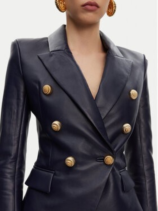 Balmain Marynarka DF0SG185LC62 Granatowy Regular Fit