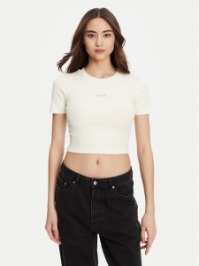 Guess T-Shirt V5YP08 K8RT2 Biały Slim Fit