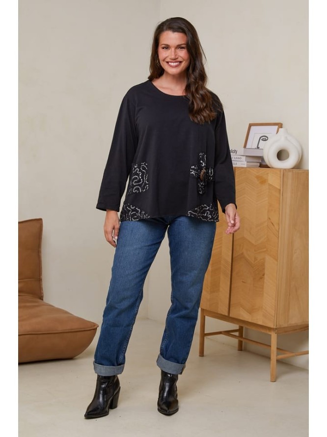 Curvy Lady Tunika w kolorze granatowym rozmiar: 48/50