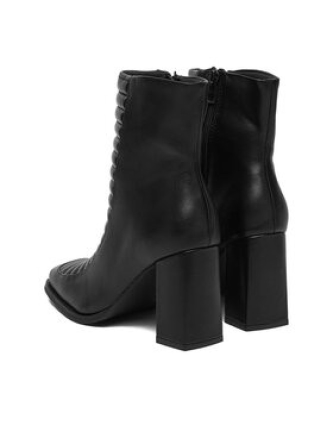 DeeZee Botki 7366 5-BLACK PU Czarny