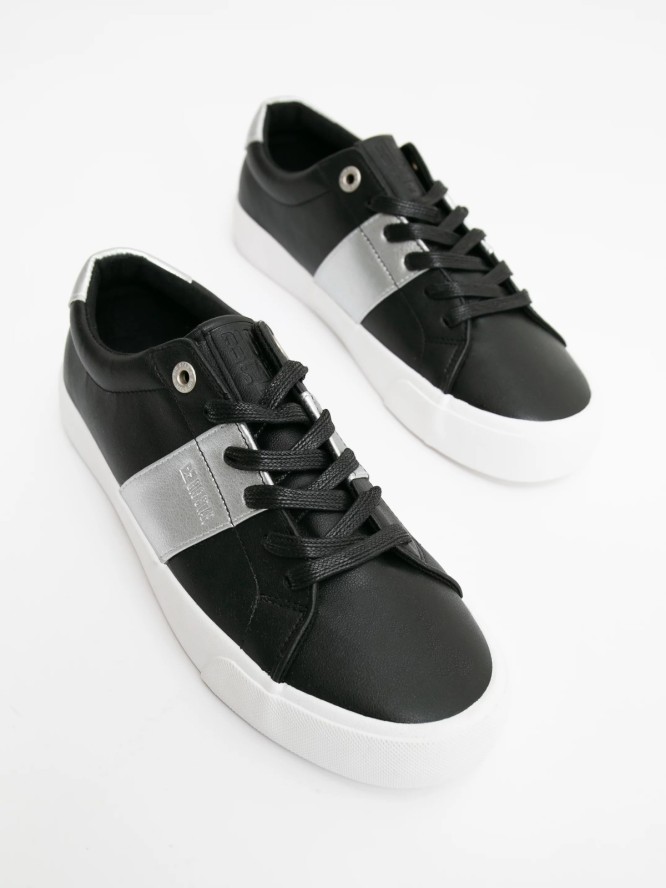 Sneakersy damskie w typie smart casual czarne JJ274360 906