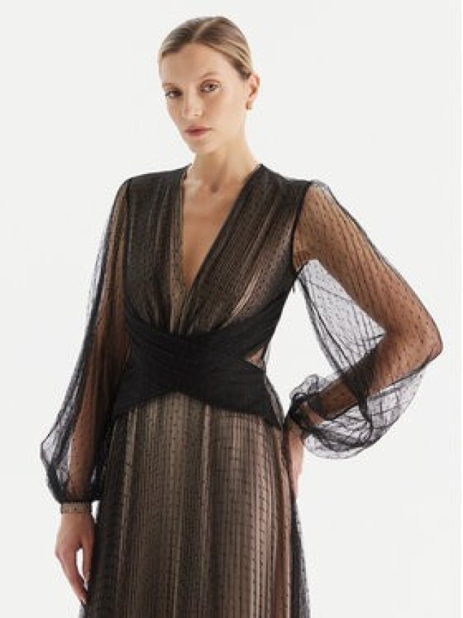 TWINSET Sukienka wieczorowa 252TT2021 Czarny Regular Fit