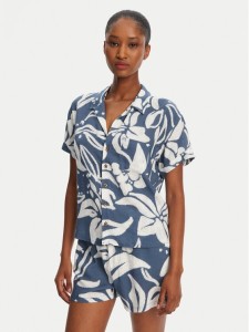 Banana Moon Koszula Taylor Floreal MHX74 Niebieski Loose Fit