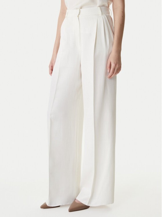 Marella Spodnie materiałowe Adito 2615131221 Écru Straight Fit