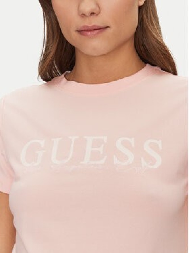 Guess T-Shirt V5GI15 J1314 Różowy Shirt Fit