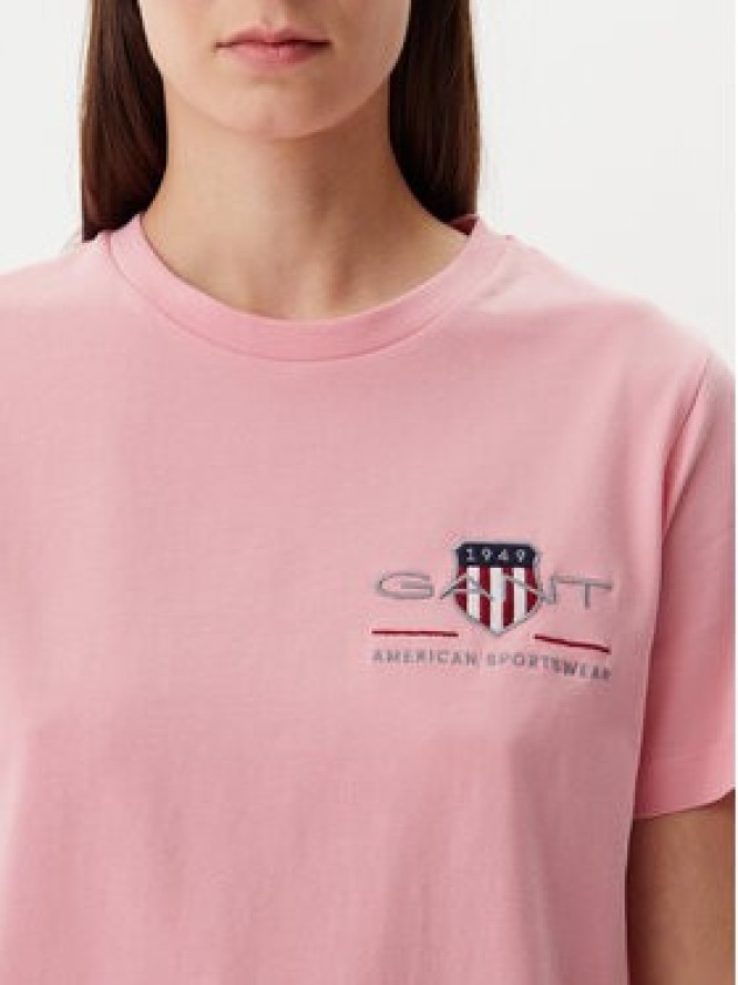 Gant T-Shirt Archive 4200277 Różowy Regular Fit