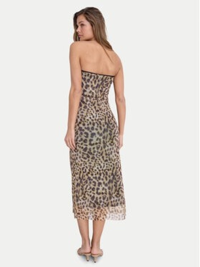 Noisy May Sukienka letnia Lesley 27033993 Brązowy Slim Fit