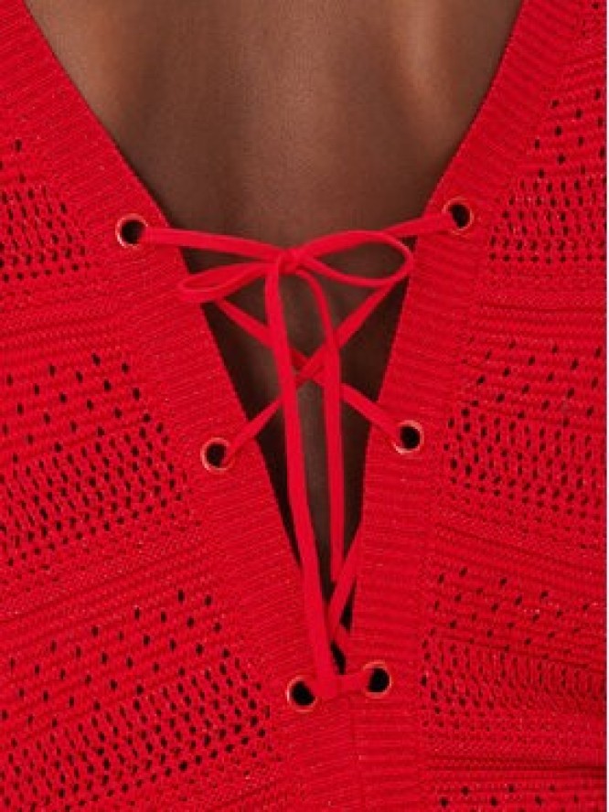 Morgan Sweter 251-MLOVE M Czerwony Regular Fit