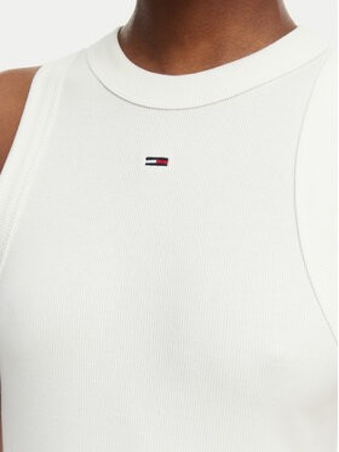 Tommy Jeans Sukienka letnia DW0DW22593 Kremowy Regular Fit