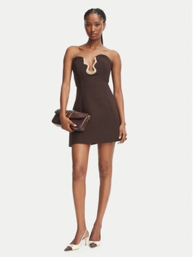 Bardot Sukienka koktajlowa Venya 60479DB Brązowy Slim Fit