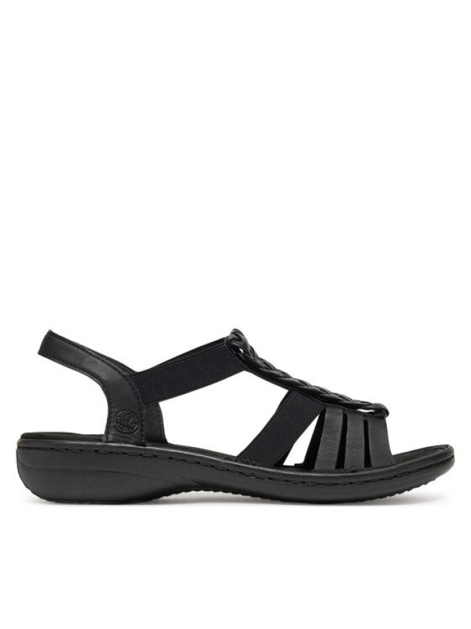 Rieker Sandały 60809-00 Czarny