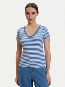 Tommy Jeans T-Shirt DW0DW17385 Niebieski Slim Fit
