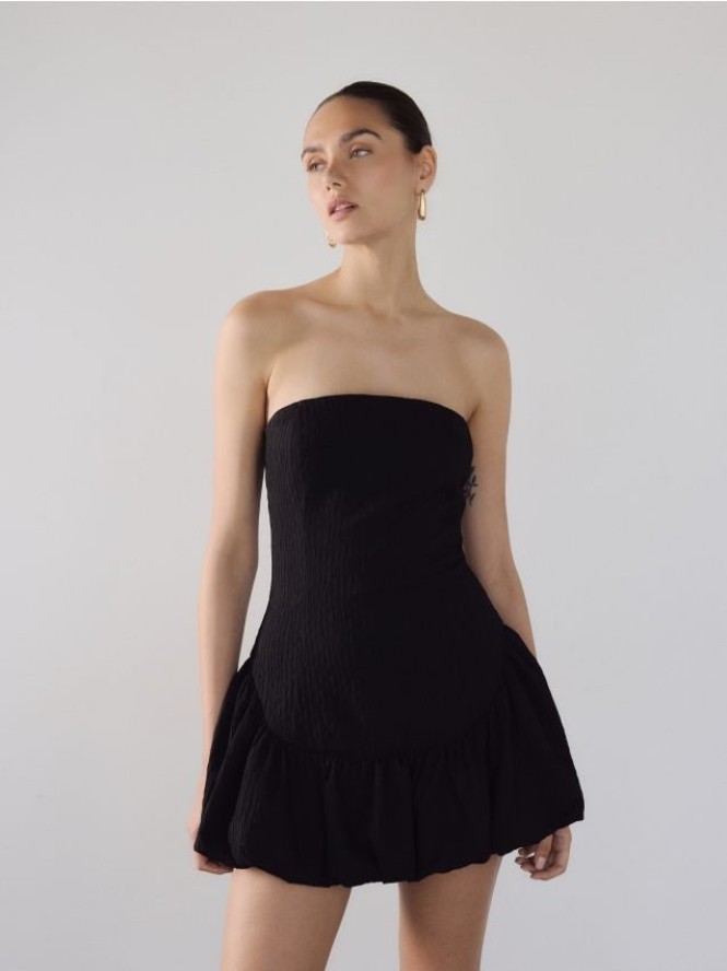 Sukienka mini typu bombka - czarny