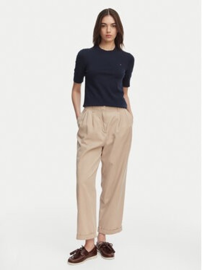 Tommy Hilfiger Sweter WW0WW49705 Granatowy Slim Fit