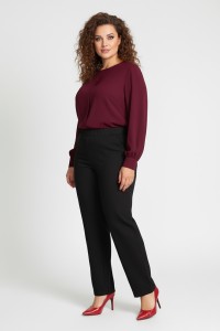 Eleganckie czarne spodnie Jeangaliny11 o kroju wide leg PLUS SIZE XXL OVERSIZE JESIEŃ