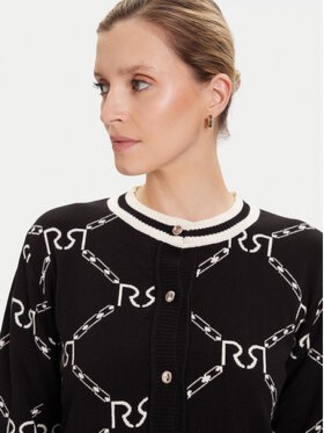 Rinascimento Kardigan CFM0012074003 Czarny Regular Fit