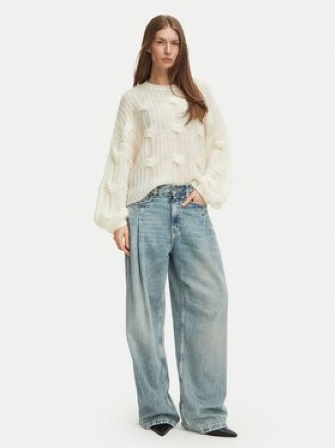 BOSS Sweter 50569870 Kremowy Relaxed Fit