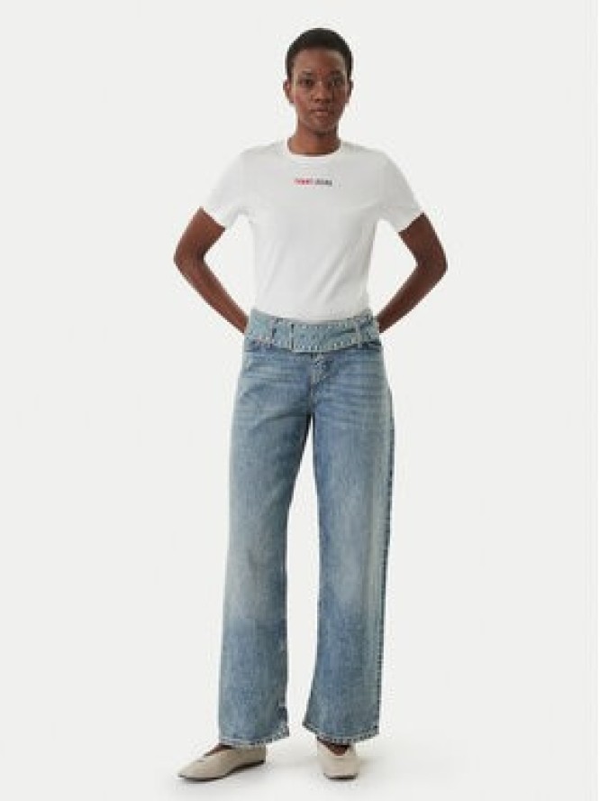 Tommy Jeans T-Shirt DW0DW22277 Biały Regular Fit