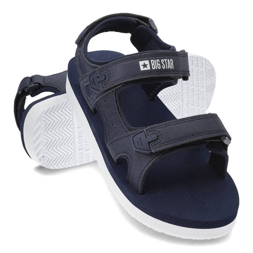 Granatowe Sandały Big Star Lekkie Buty Na Lato