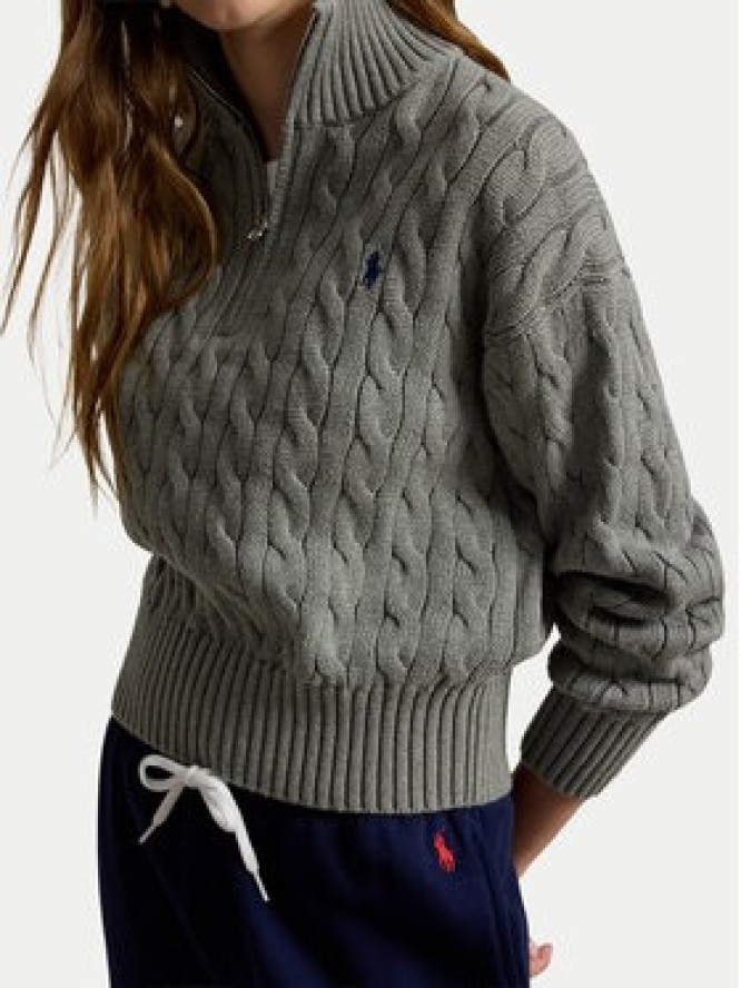 Polo Ralph Lauren Sweter 211963467506 Szary Regular Fit