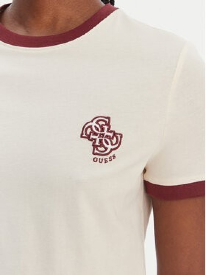 Guess T-Shirt V6GI05 K2966 Écru Regular Fit