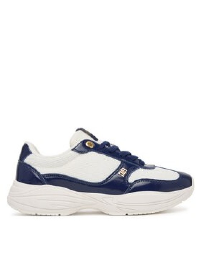 Tommy Hilfiger Sneakersy Modern Runner Shiny Leather FW0FW09413 Granatowy