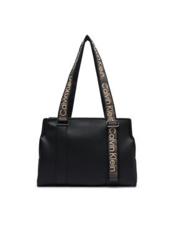 Calvin Klein Torebka Webbing Adj Strap Tote LV04F3644G Czarny