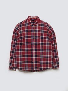 Koszula damska w kratę z wiskozy czerwona Petrini 604