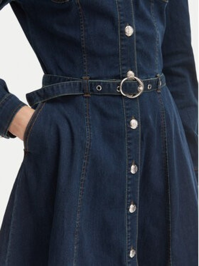 Morgan Sukienka jeansowa 261-RODEX Granatowy Slim Fit