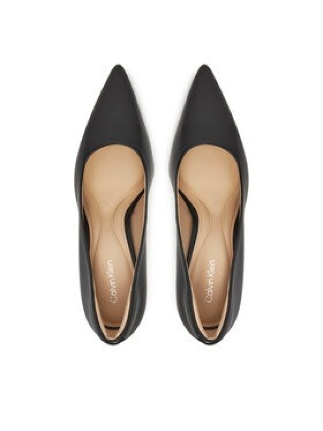 Calvin Klein Szpilki Pump 90 Pointy Hw Bar Lth HW0HW02527 Czarny