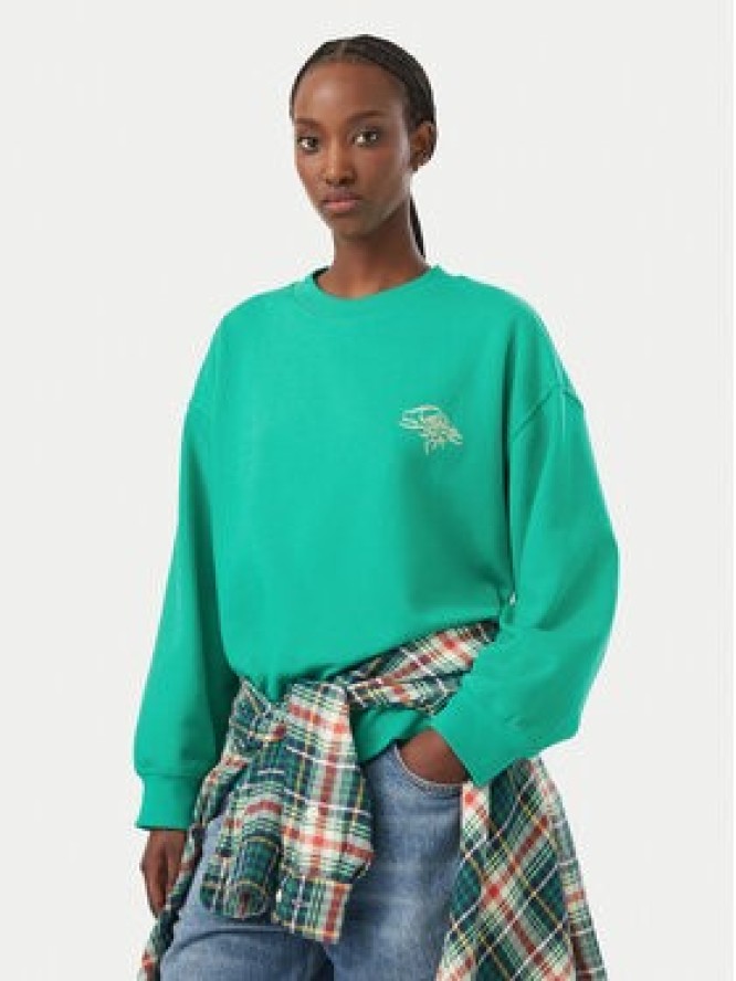 Quiksilver Bluza Standard Crew EQWFT03188 Turkusowy Regular Fit