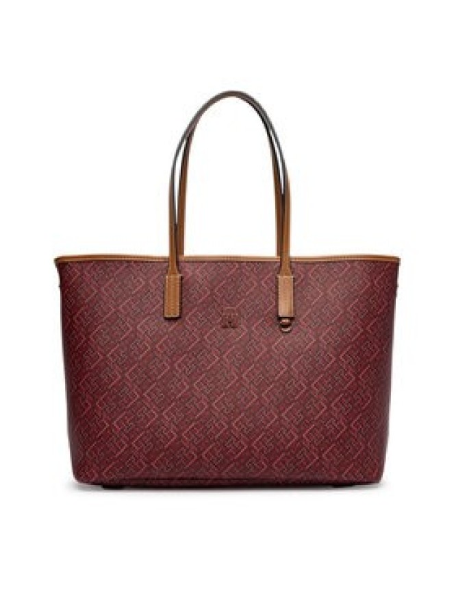 Tommy Hilfiger Torebka Th Monoplay Tote Le AW0AW17416 Czerwony ciemny