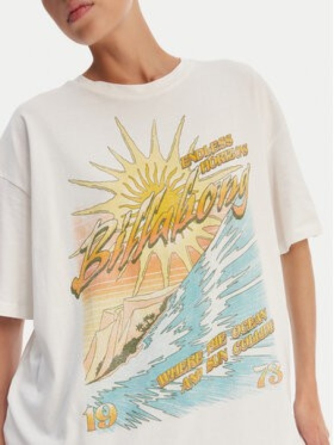 Billabong T-Shirt Where The Sun Collide EBJZT00499 Biały Loose Fit