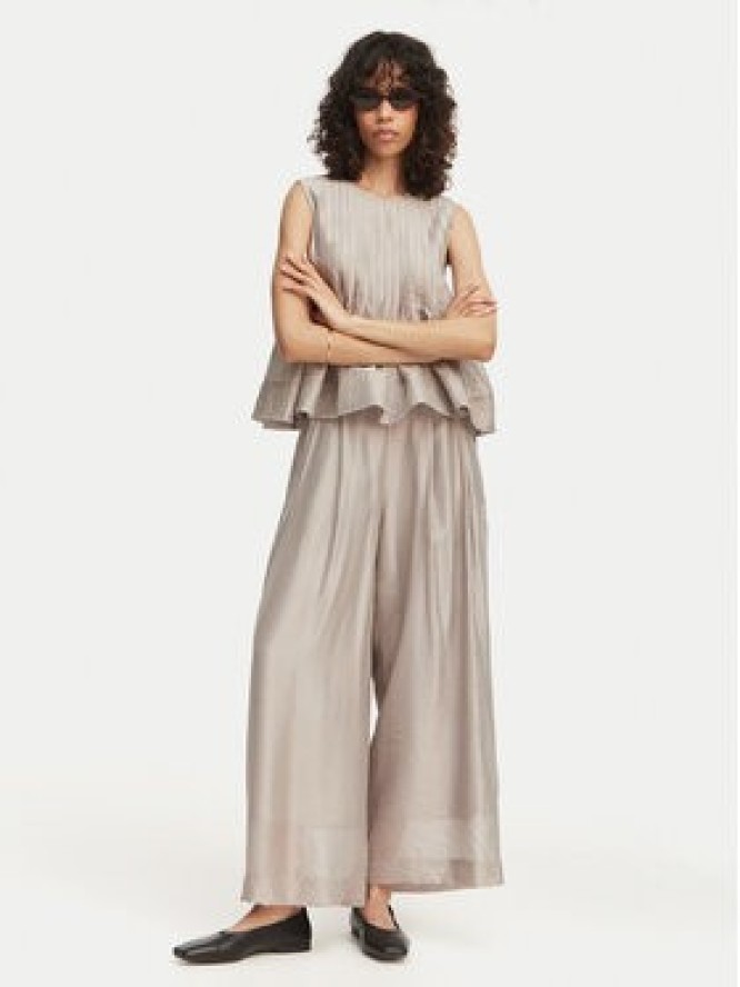 Eleh Spodnie materiałowe SS260269 Szary Wide Leg