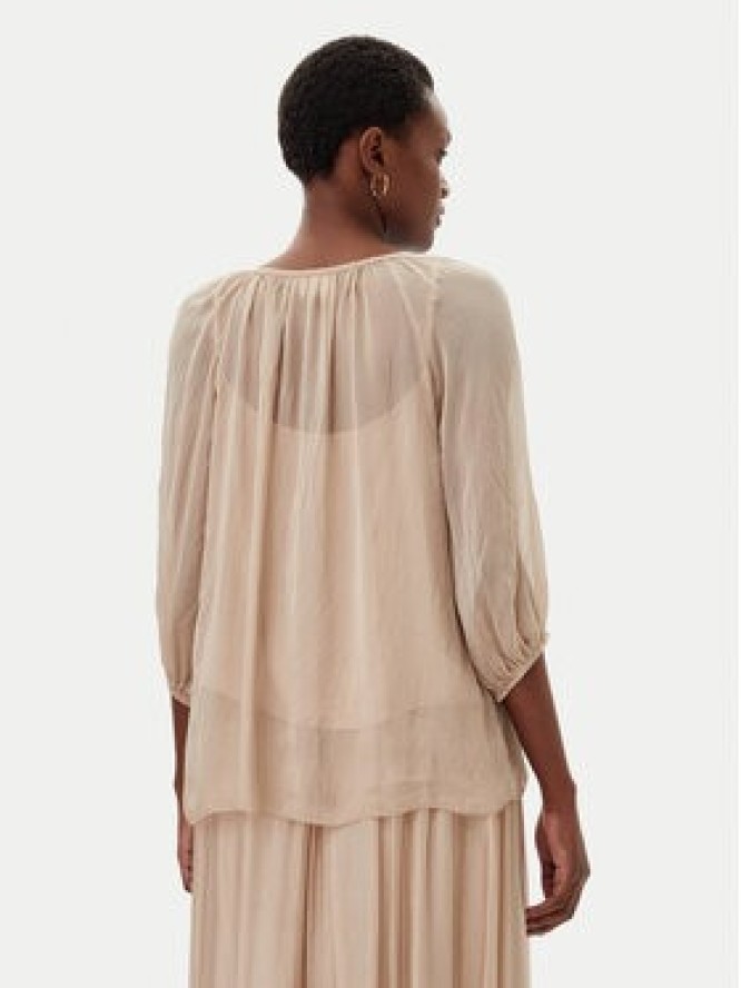 ViCOLO Bluzka TD0020 Beżowy Loose Fit