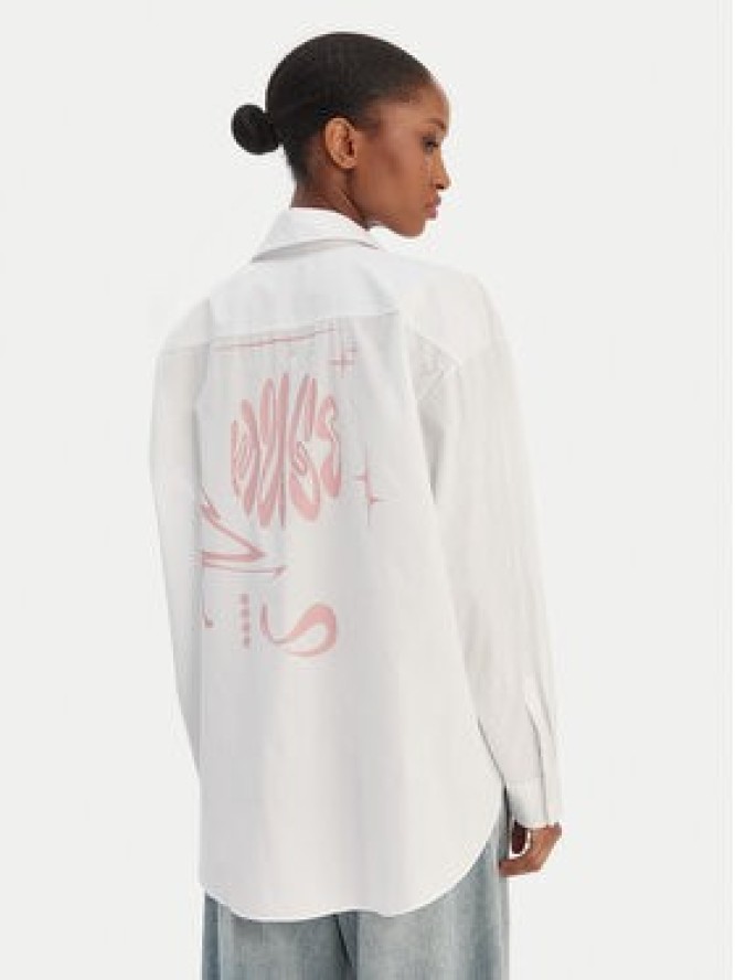 HUGO Koszula Elisana B 50552146 Biały Oversize