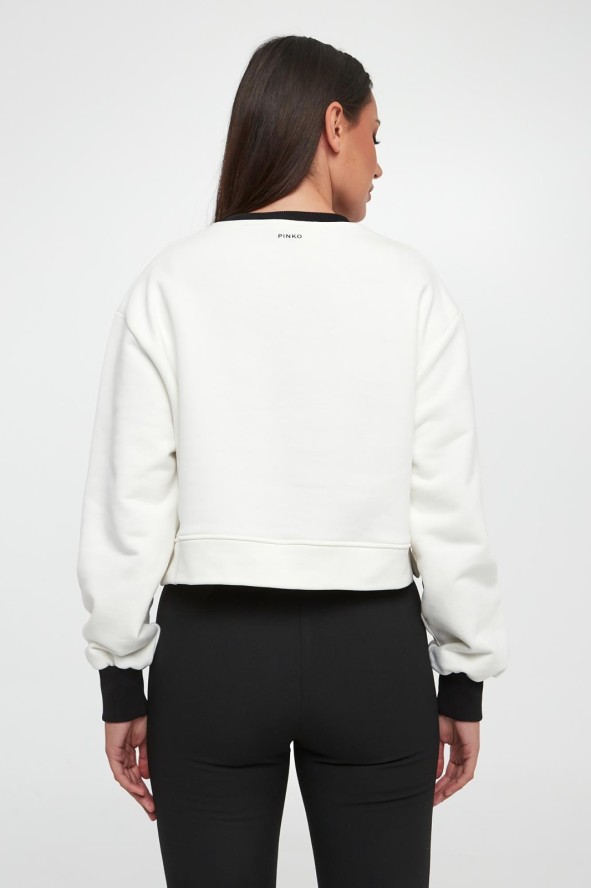 Bluza damska z logo Mandorlato PINKO