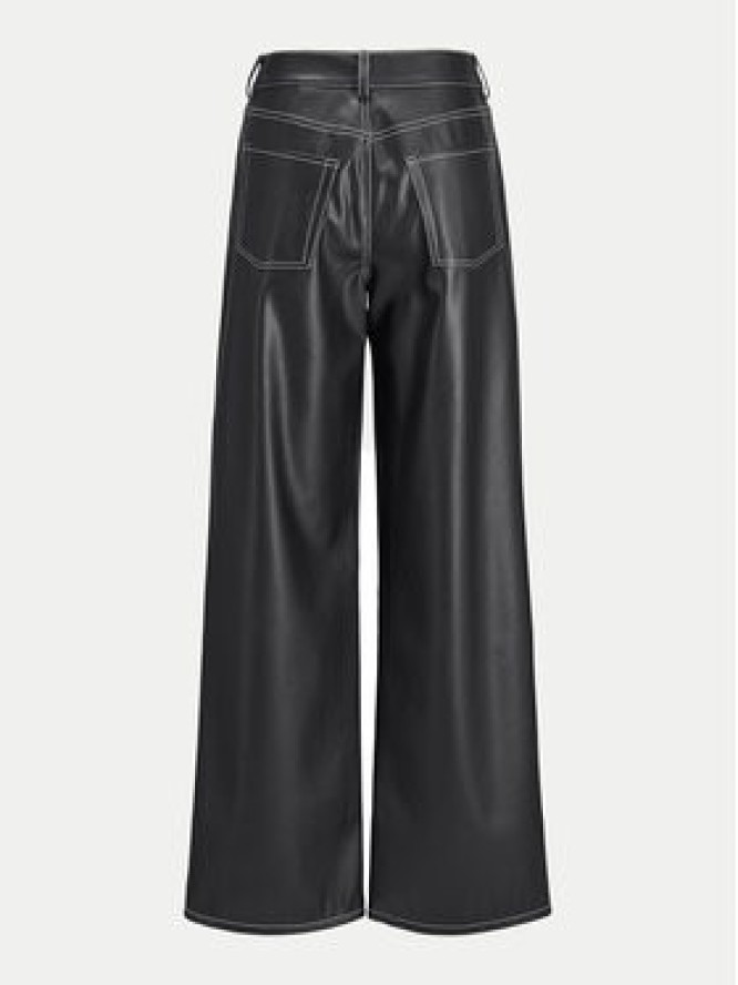 JJXX Spodnie z imitacji skóry Lila 12276595 Czarny Wide Leg