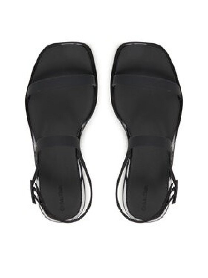 Calvin Klein Sandały Jelly Sandal Sling Mat Tran Tpu HW0HW02969 Czarny