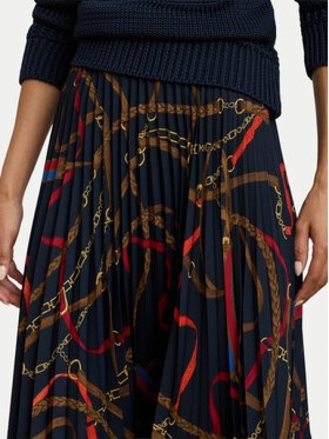 LAUREN RALPH LAUREN Spódnica plisowana 200P03550001 Granatowy Regular Fit