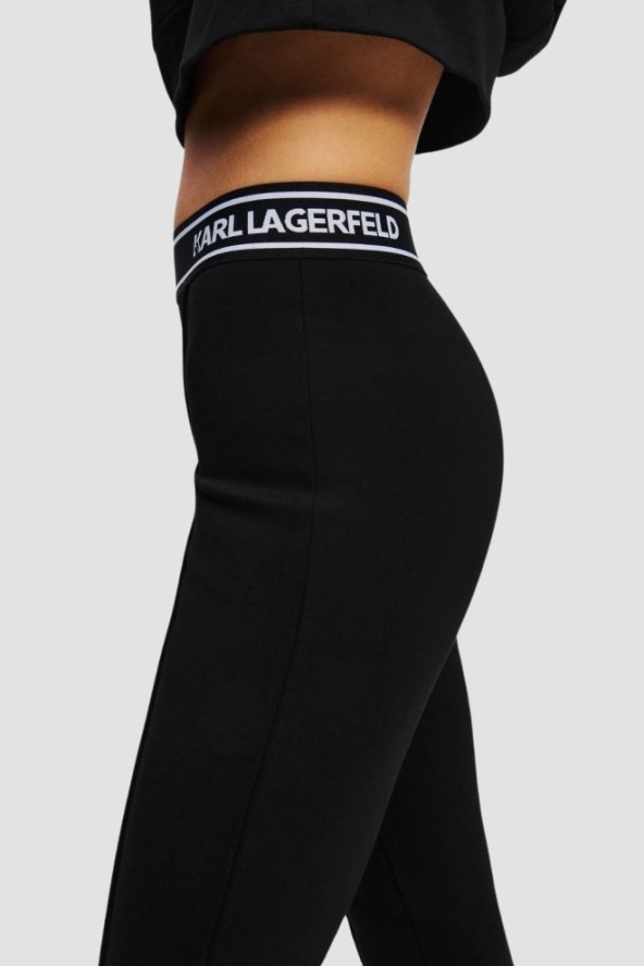 KARL LAGERFELD Czarne damskie legginsy, Rozmiar XS