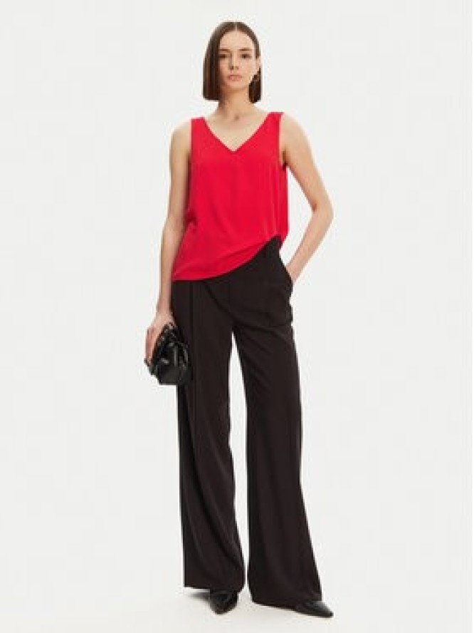 Pieces Top Franan 17146424 Czerwony Regular Fit