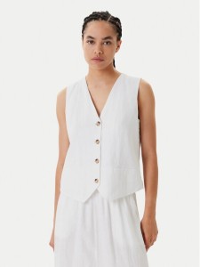 United Colors Of Benetton Kamizelka 2AGHDJ00G Biały Slim Fit