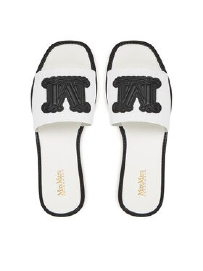 Max Mara Beachwear Klapki 2516521019600 Biały