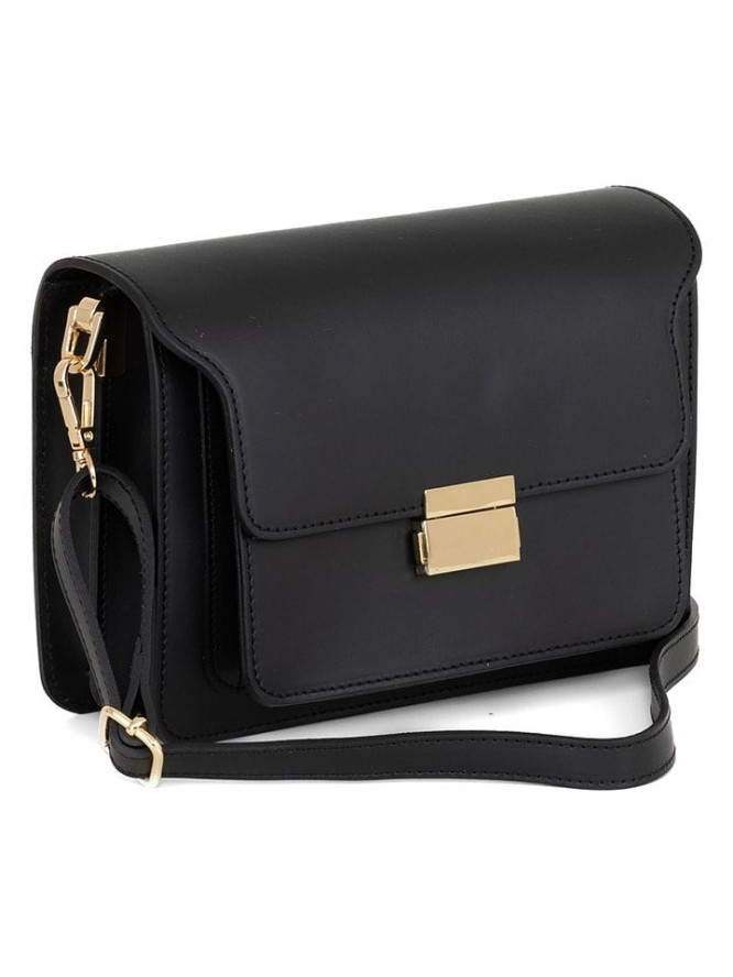 Pia Sassi Skórzana torebka "Carbonara" w kolorze czarnym - 23 x 17 x 10 cm rozmiar: onesize