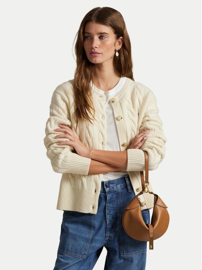 Polo Ralph Lauren Kardigan 211972104002 Biały Slim Fit